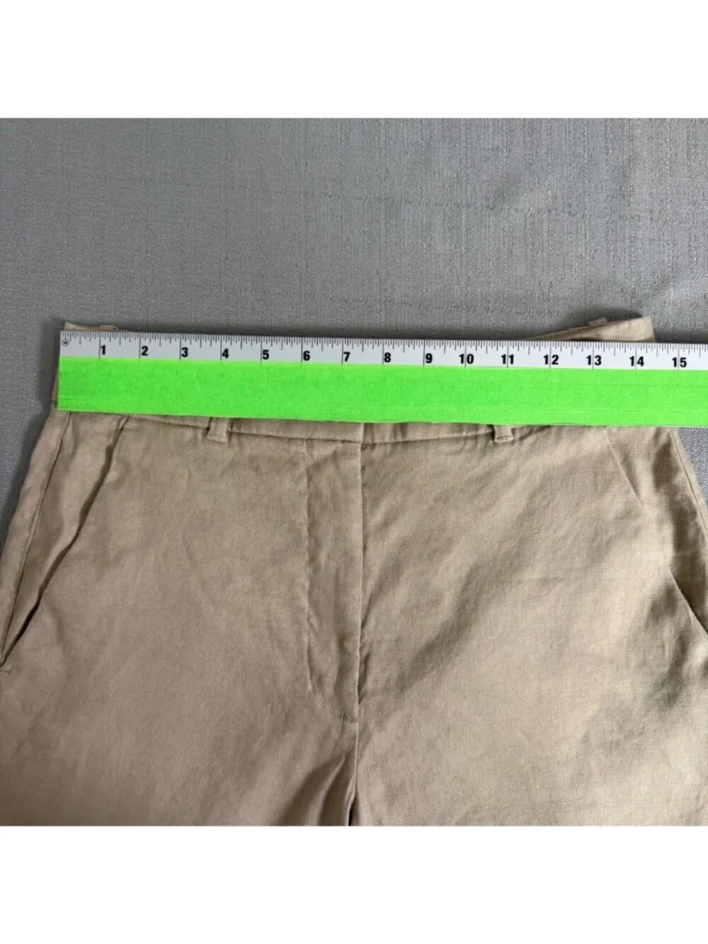 Everlane The Wide-Leg Pant in Stretch Linen Trench Coat Khaki Trousers Size 4